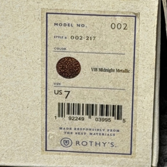 Rothy’s The Point Flats VIB Midnight Metallic | Size 7 Retired/Rare - Picture 4 of 5